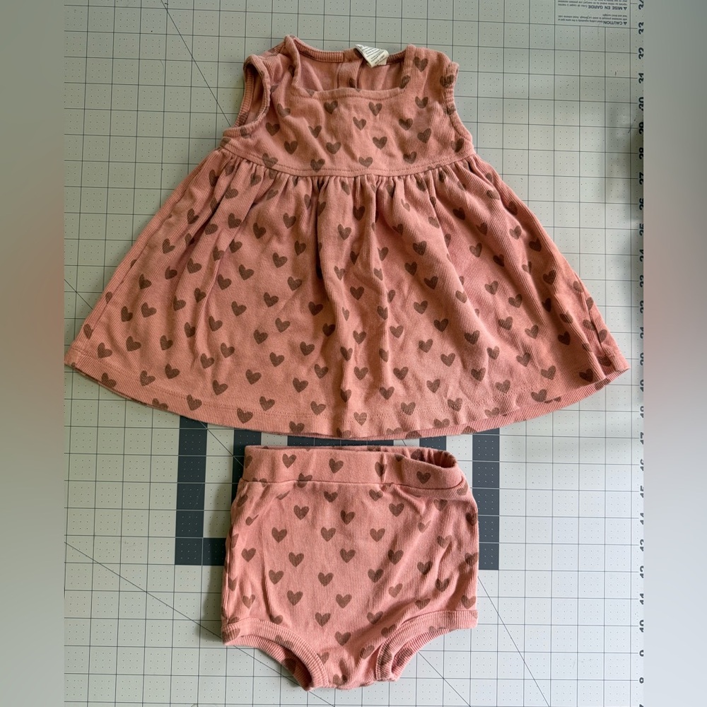 Kate Quinn Heart Tank Dress & Bloomer 12-18m